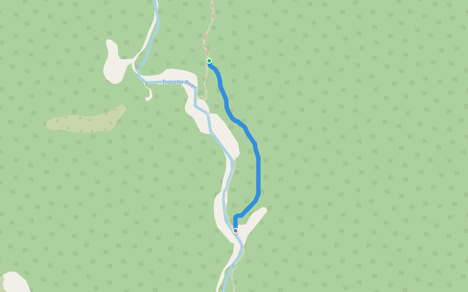 Flood Track walking route map in Kokatahi