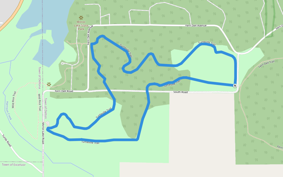 Turtleville Trail walking route map in Reedsburg