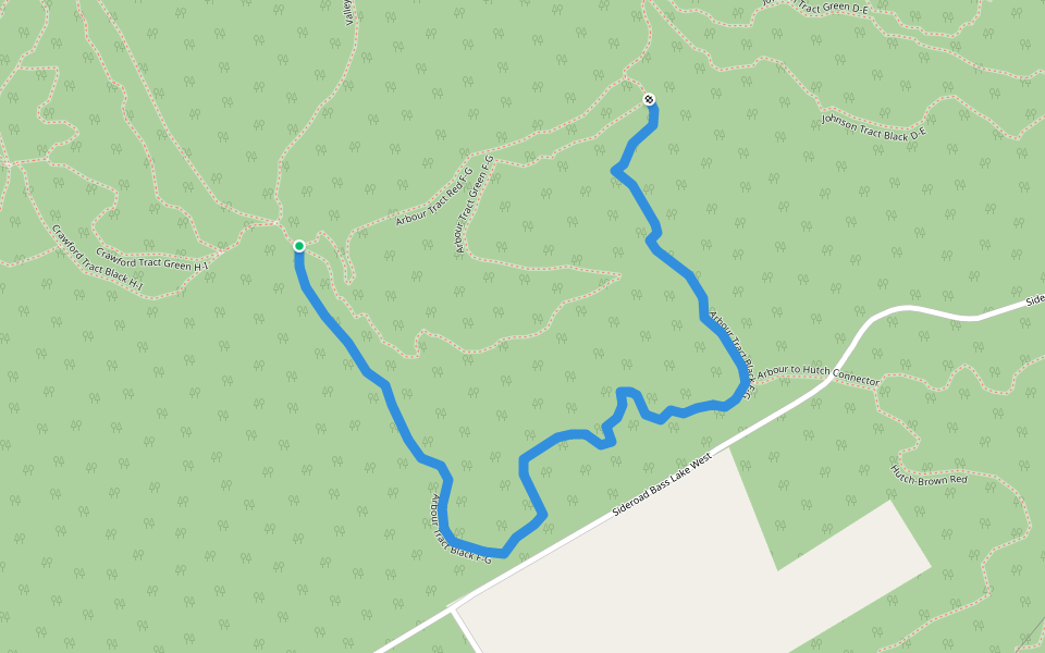 Arbour Tract Black F-G walking route map in Coldwater