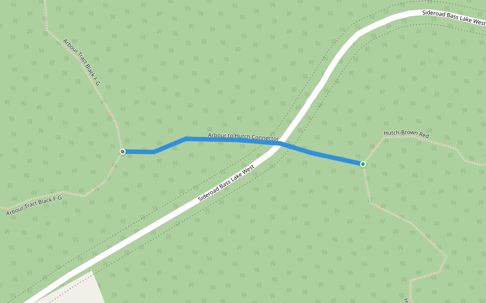 Arbour to Hutch Connector walking route map in Oro Station