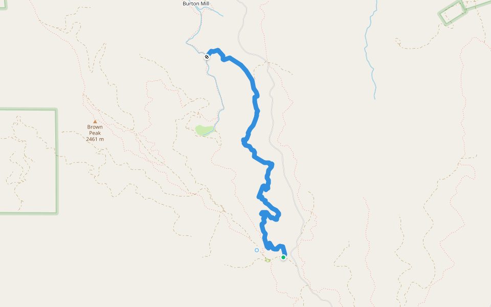 Middle Trail (TR 73) walking route map in Bodfish