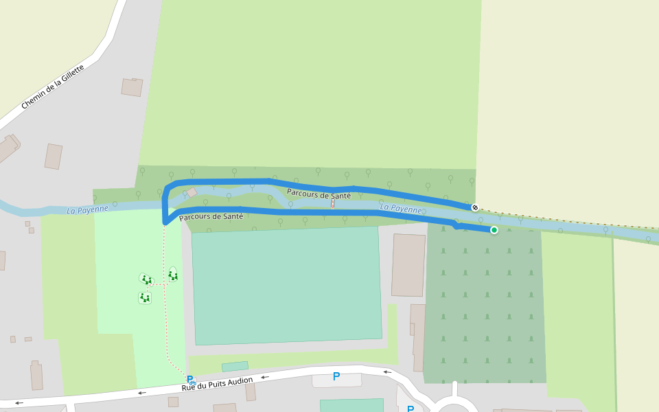 Parcours de Santé walking route map in Choisy-en-Brie