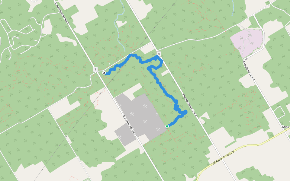 Strachan Tract Red B-C walking route map in Moonstone