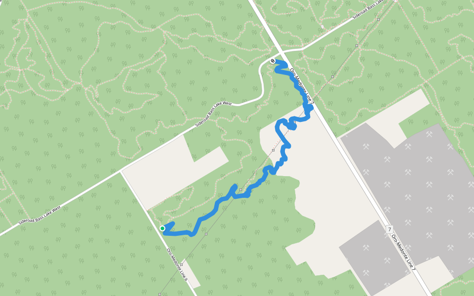 Hutch-Brown Black walking route map in Oro Station