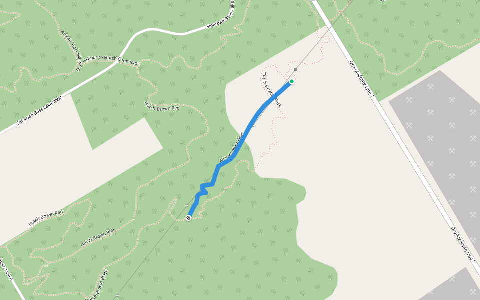 A Line Lower Flow walking route map in Oro Station