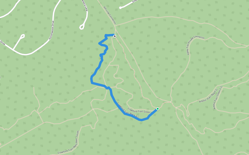 Crawford Tract Black H-I walking route map in Coldwater