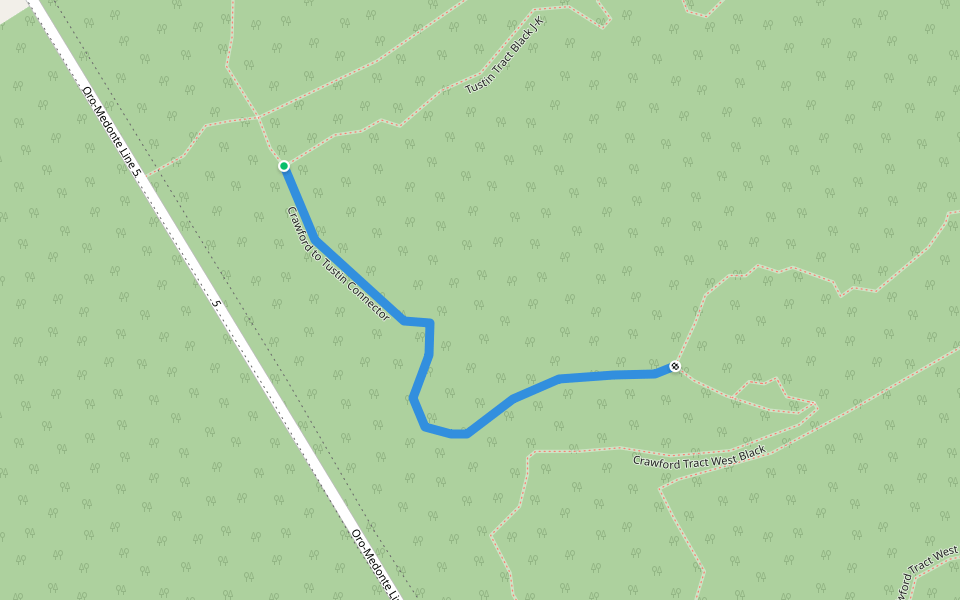 Crawford to Tustin Connector walking route map in Coldwater