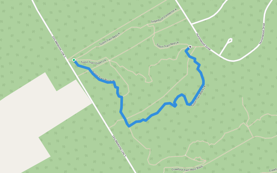 Tustin Tract Black J-K walking route map in Coldwater