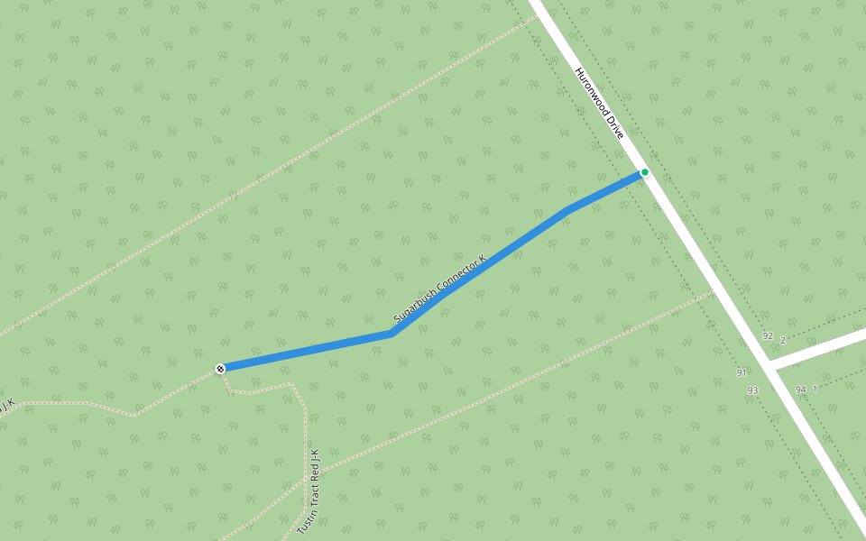 Sugarbush Connector K walking route map in Coldwater