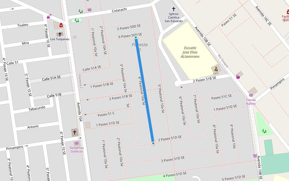 4° Pt 10a Se walking route map in Floresta II