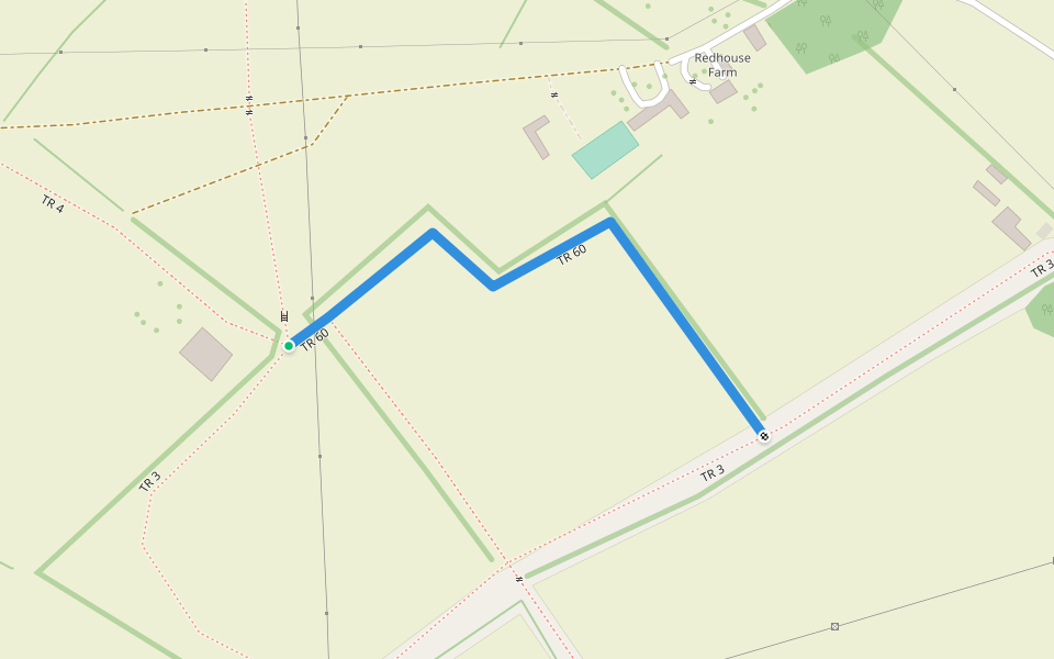 TR 60 walking route map in Long Marston