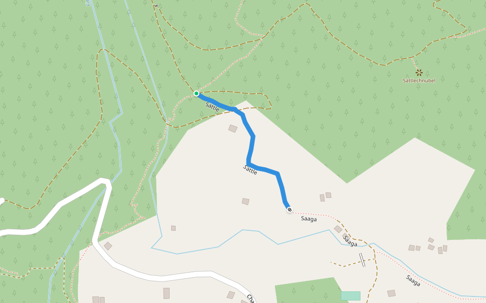 Sättle walking route map in Naters