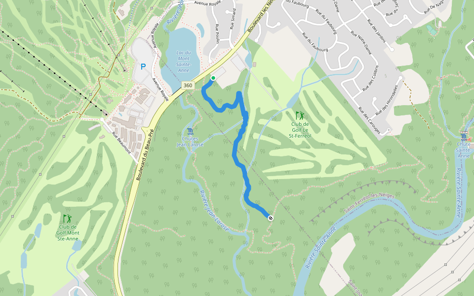 Boucle Jean-Larose walking route map in Beaupré