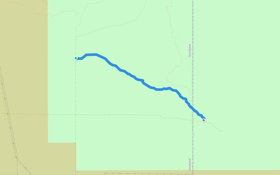 Homestead Trail walking route map in Goodyear