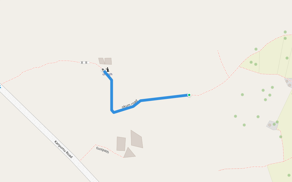 okum road walking route map in Atutur