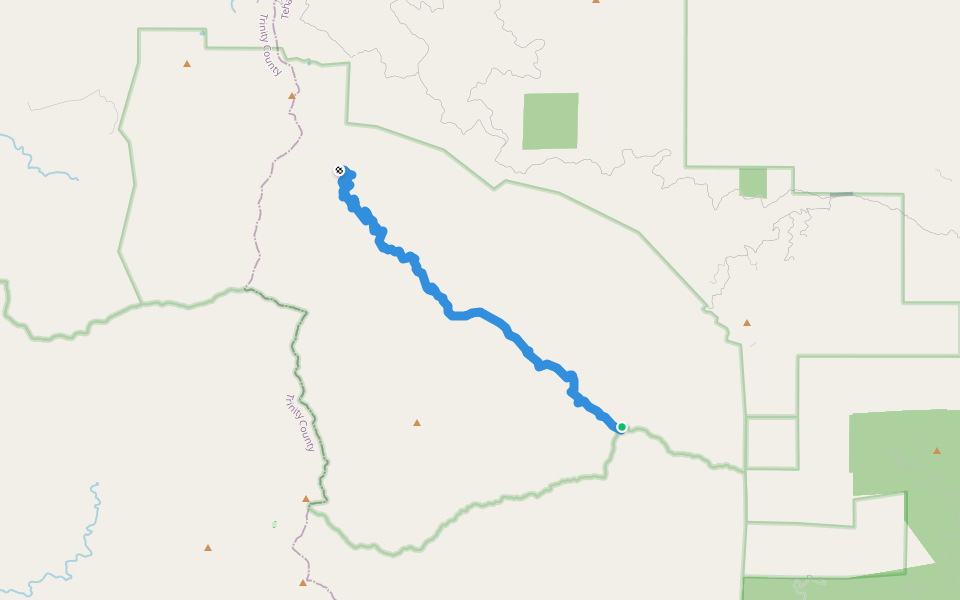 South Fork Cottonwood Creek Trail walking route map in Shackleford Place