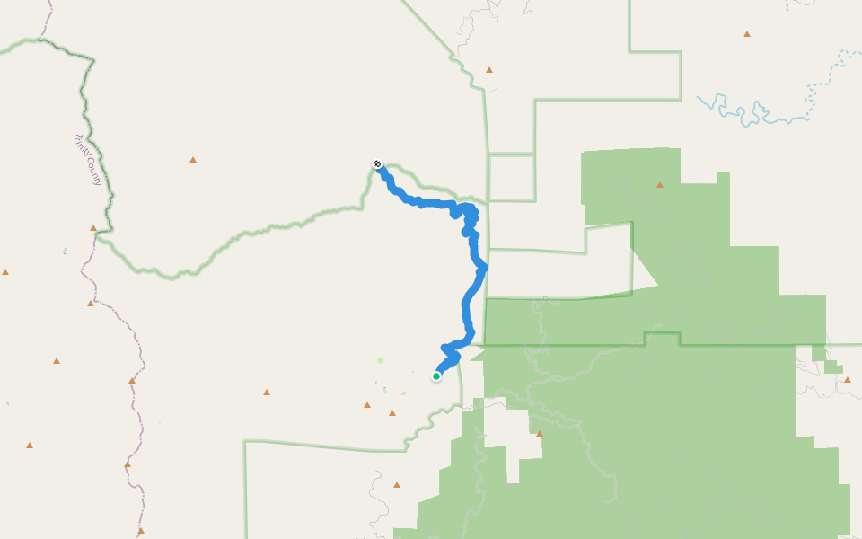 Cottonwood Trail walking route map in Red Bluff