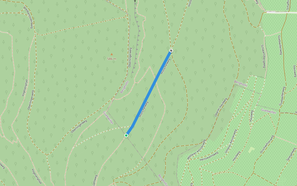 Histschelweg walking route map in Bergholtz