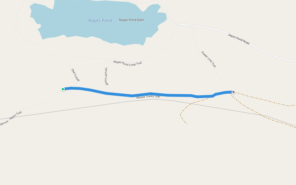 Moose Tracks Trail walking route map in Groton