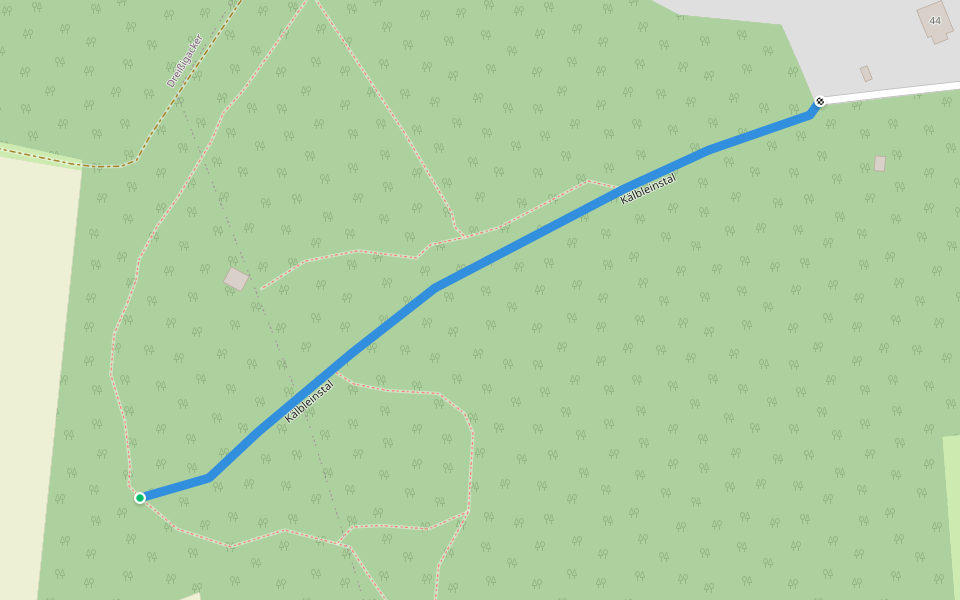 Kälbleinstal walking route map in Meiningen