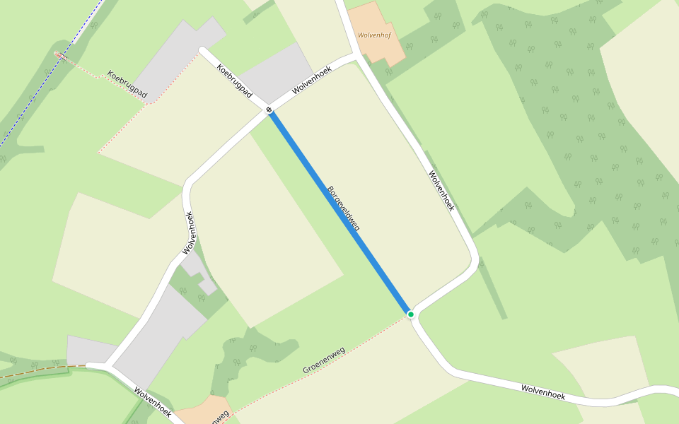 Borgeveldweg walking route map in Zottegem