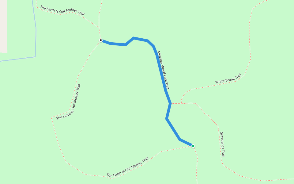 Meadow Wood Fork Trail walking route map in Victor