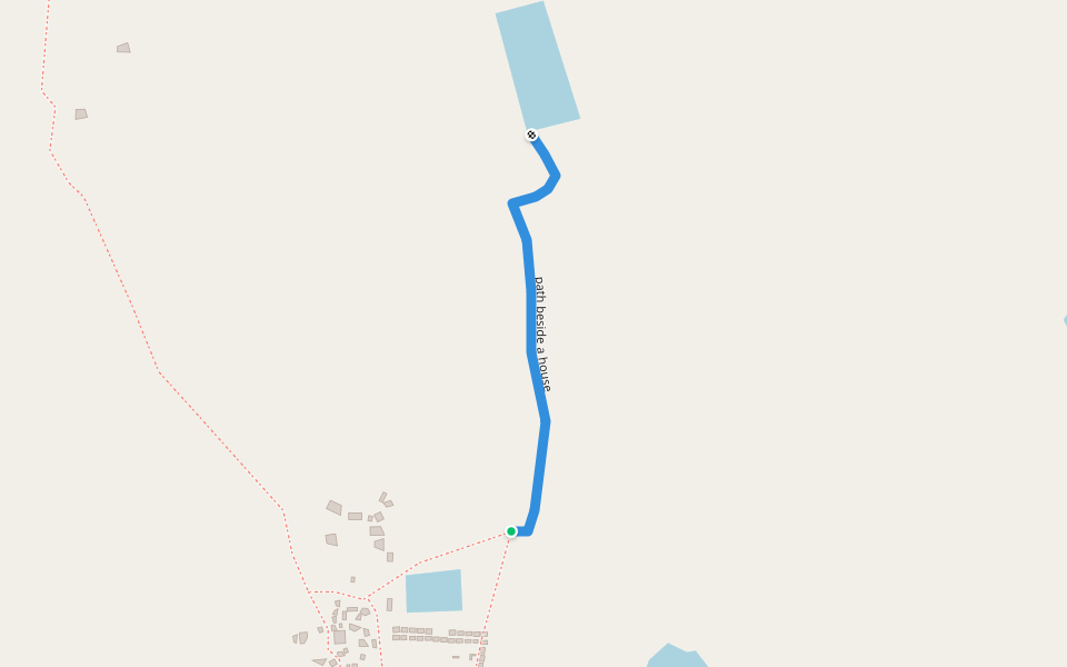 path beside a house walking route map in Abidhara