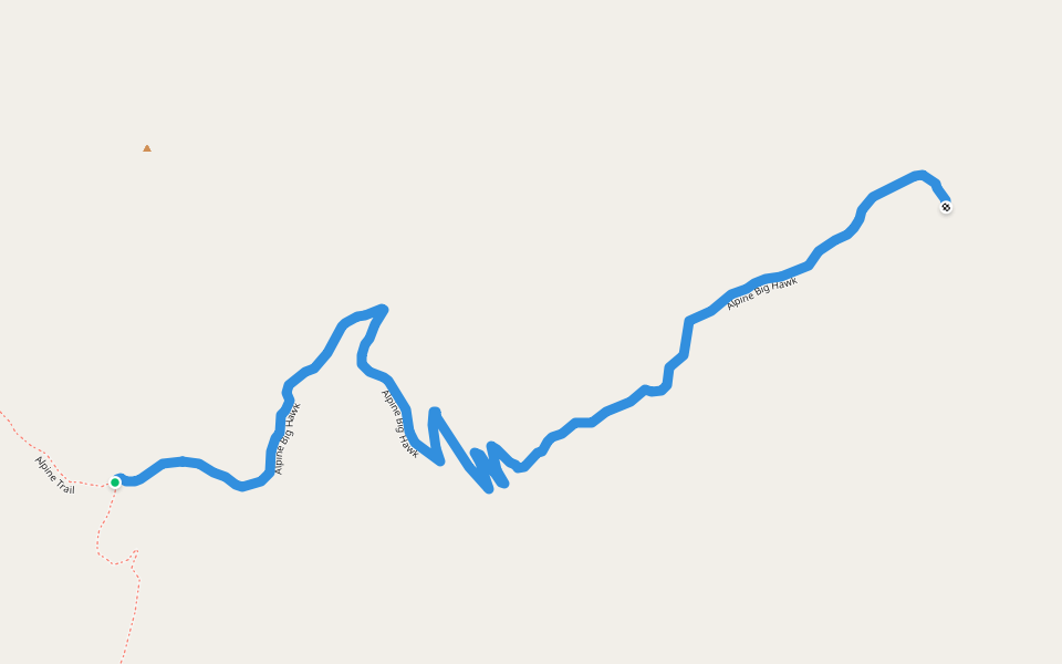 Alpine Big Hawk walking route map in Bigfork
