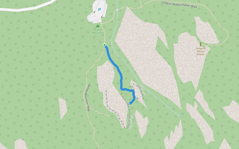 Climbers access track walking route map in Laharum