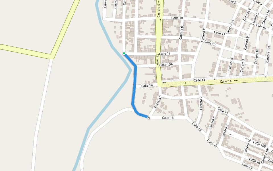 Carrera 3 walking route map in Arenal