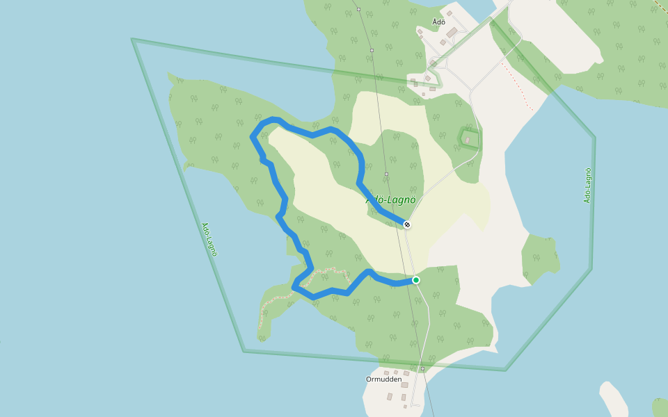 Ådö-Lagnö vandringsled walking route map in Kungsängen