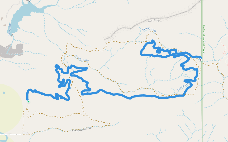 DudBobs Trail walking route map in Buena Vista