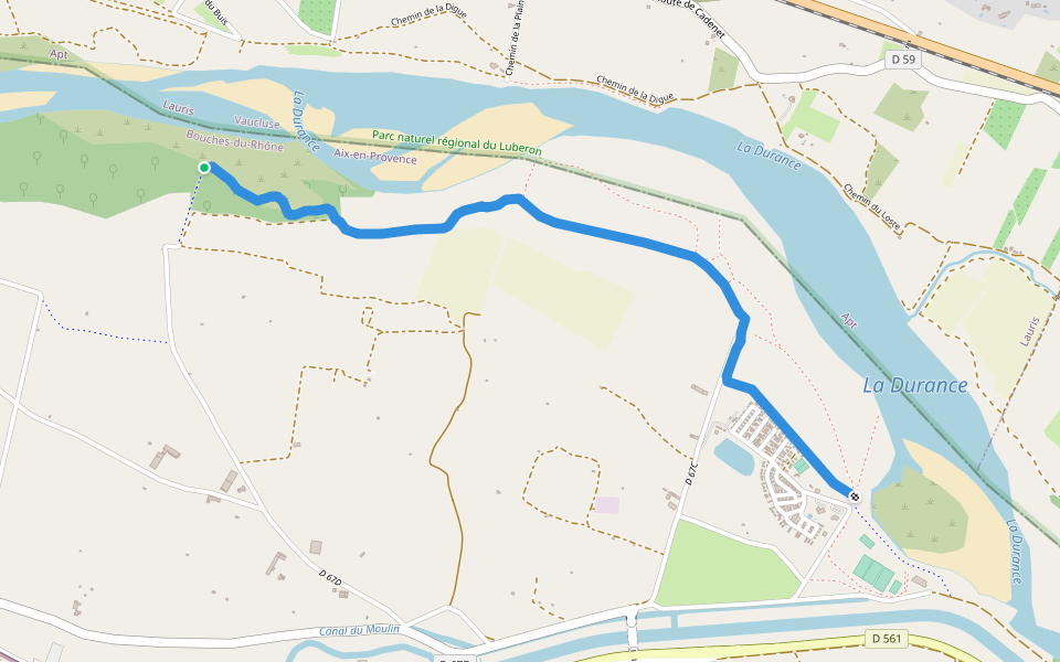 Piste la roque cadenet walking route map in La Roque-d'Anthéron