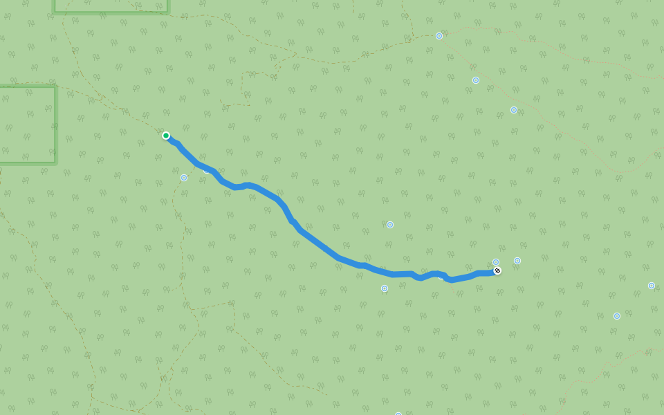 Cottonwood Creek Trail walking route map in Austin