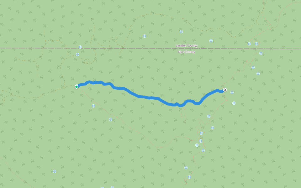 Washington Creek Trail walking route map in Austin