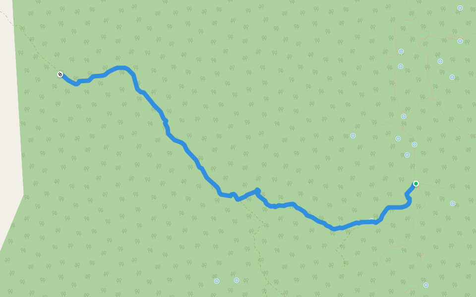 Marysville Canyon Trail walking route map in Austin