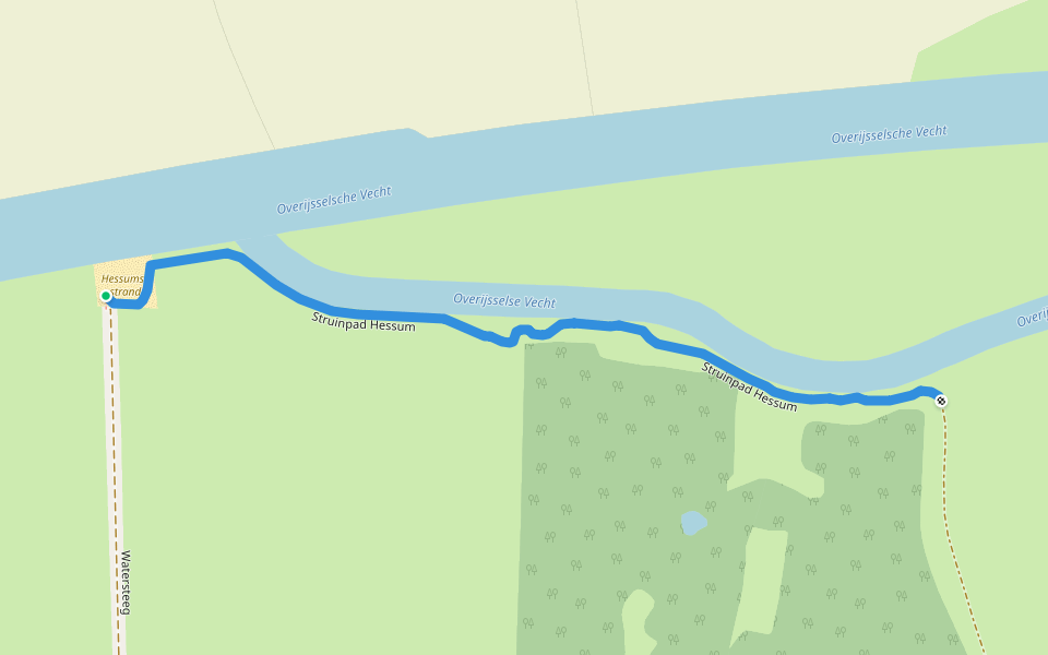 Struinpad Hessum walking route map in Dalfsen