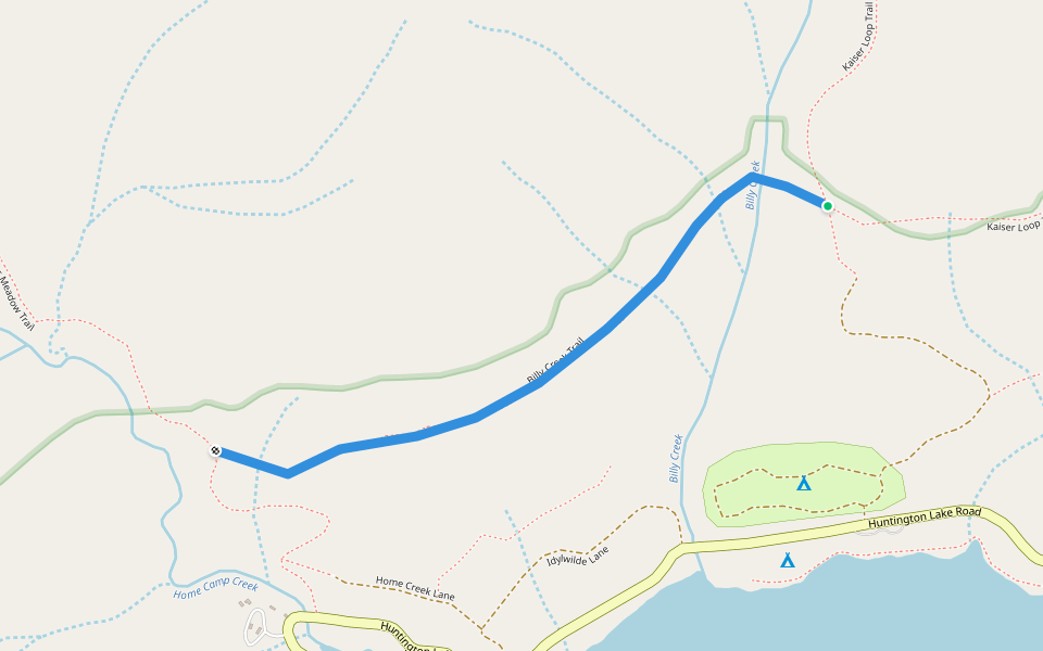 Billy Creek Trail in California | Walking Map