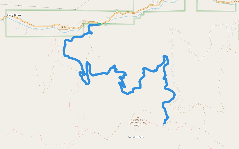 Mondragon Trail #660 walking route map in Taos