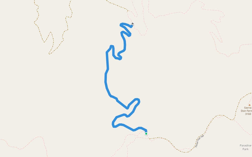 FS Trail #660A walking route map in Taos