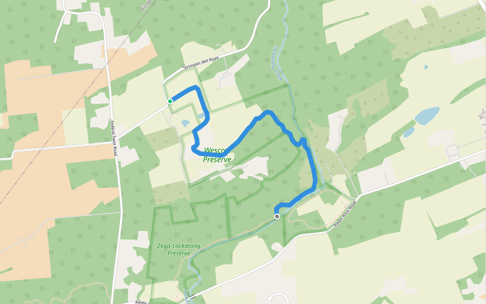 Peter's Trail walking route map in Stockton