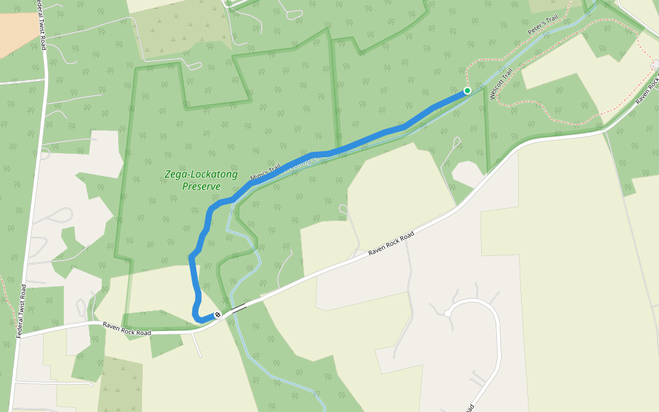 Mimi's Trail walking route map in Stockton