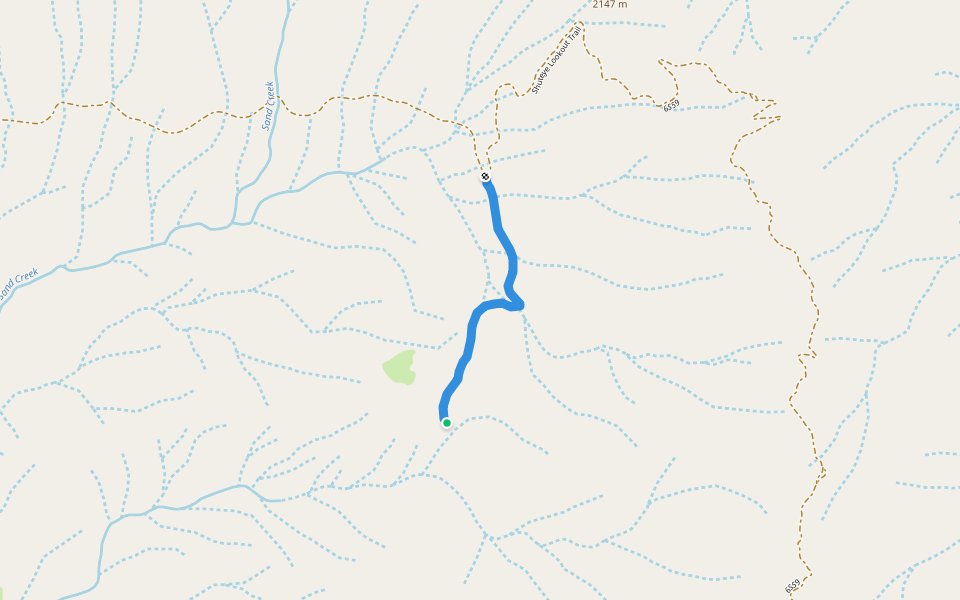 Sleeper Trail walking route map in Bass Lake