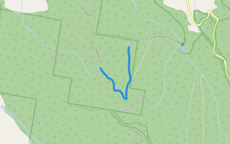 private road - overgrown walking route map in Cainbable