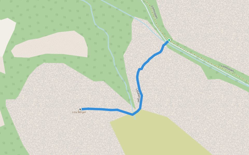 Litlaberget walking route map in Riska