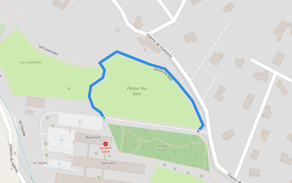 pasou lou ben walking route map in Dieulefit