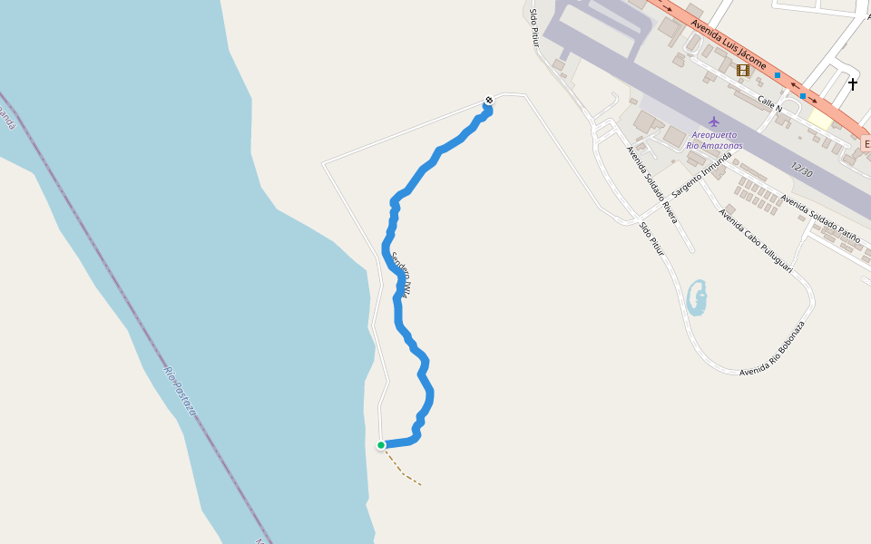 Sendero IWIA walking route map in Shell