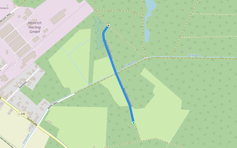 Alter Röhrendamm walking route map in Bergen