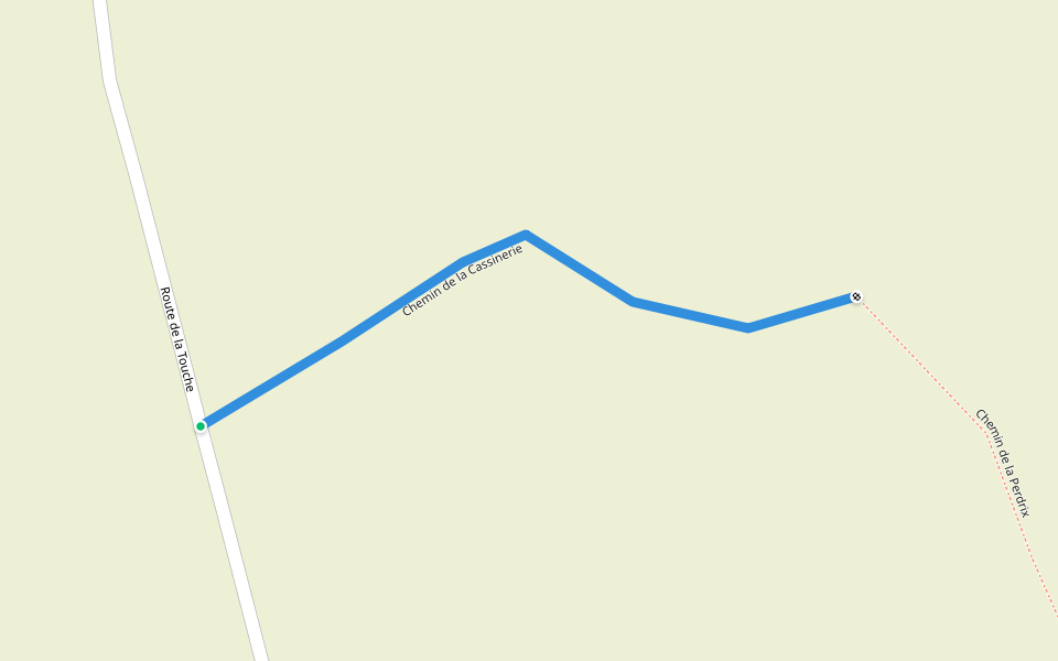 Chemin de la Cassinerie walking route map in Val-d'Étangson