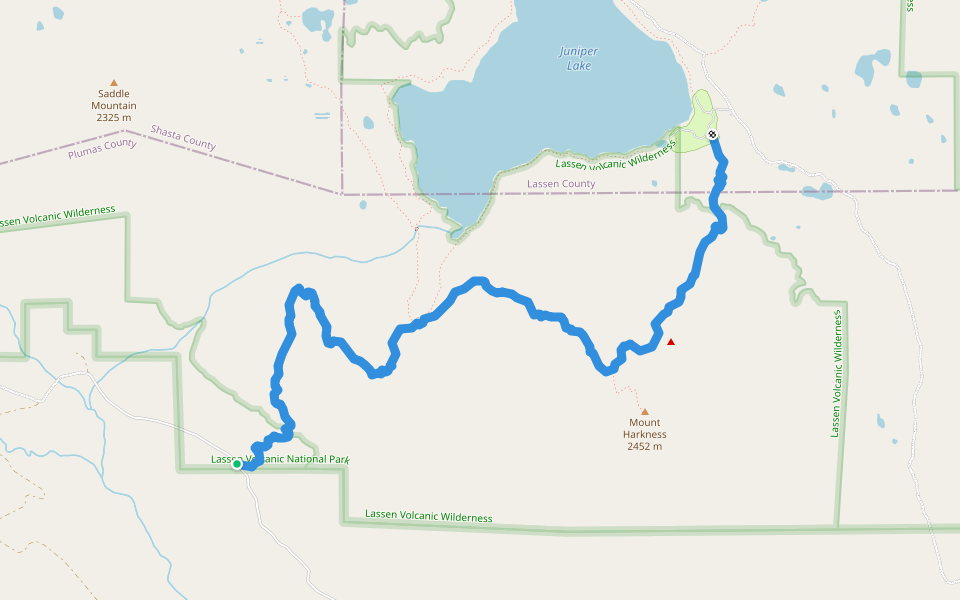 Mount Harkness Trail walking route map in Chester